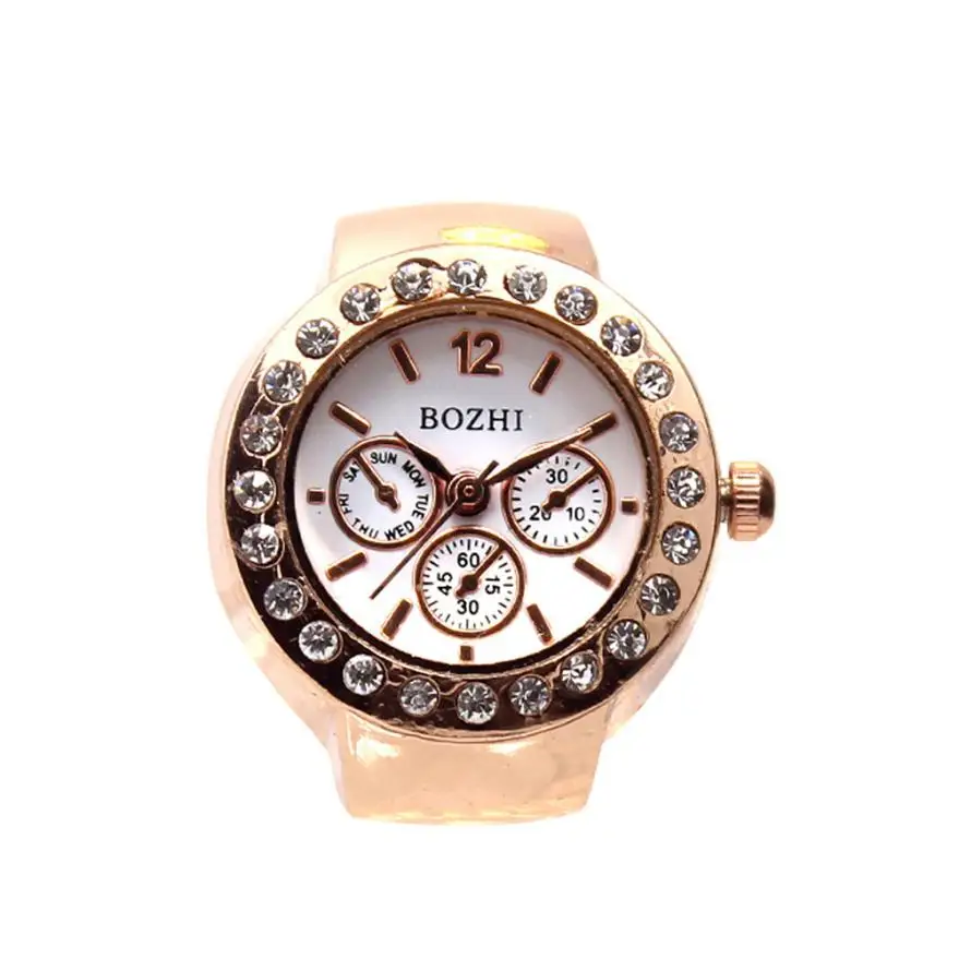 Watch Women Creative Steel Cool Elastic Quartz Finger Ring Watch Clock