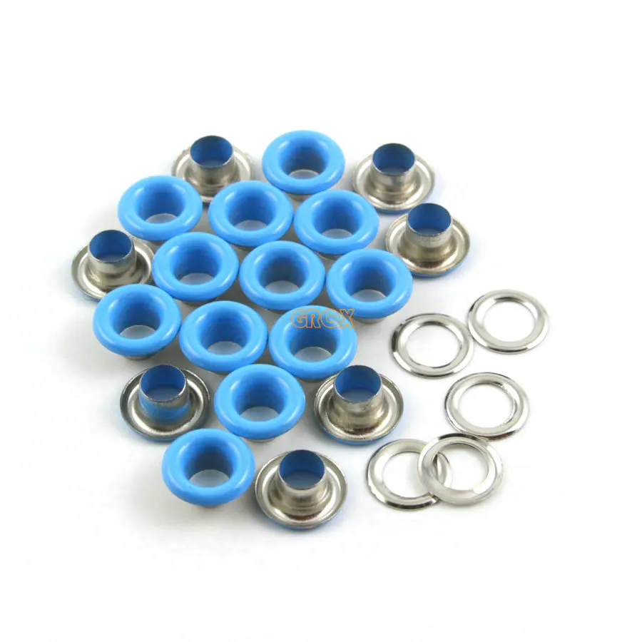 

800 Set 8*4*4mm (Outer diameter * Inner diameter * Height) Blue Round Eyelet Grommet
