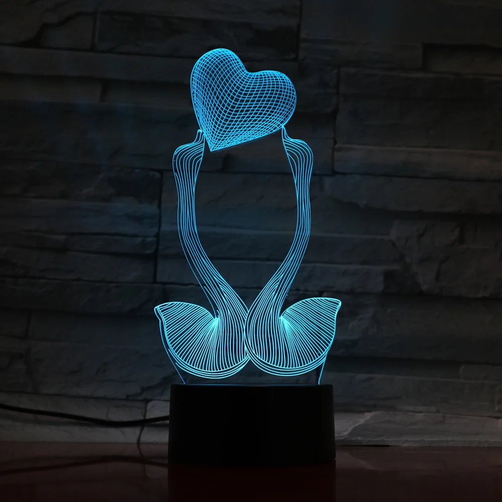Goose 3d стерео светодиодные лампы красочные ночные бытовые прозрачные акриловые