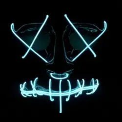 Хэллоуин маска светодиодный свет смешные маски большой фестиваль Вечерние Маски светятся в темноте