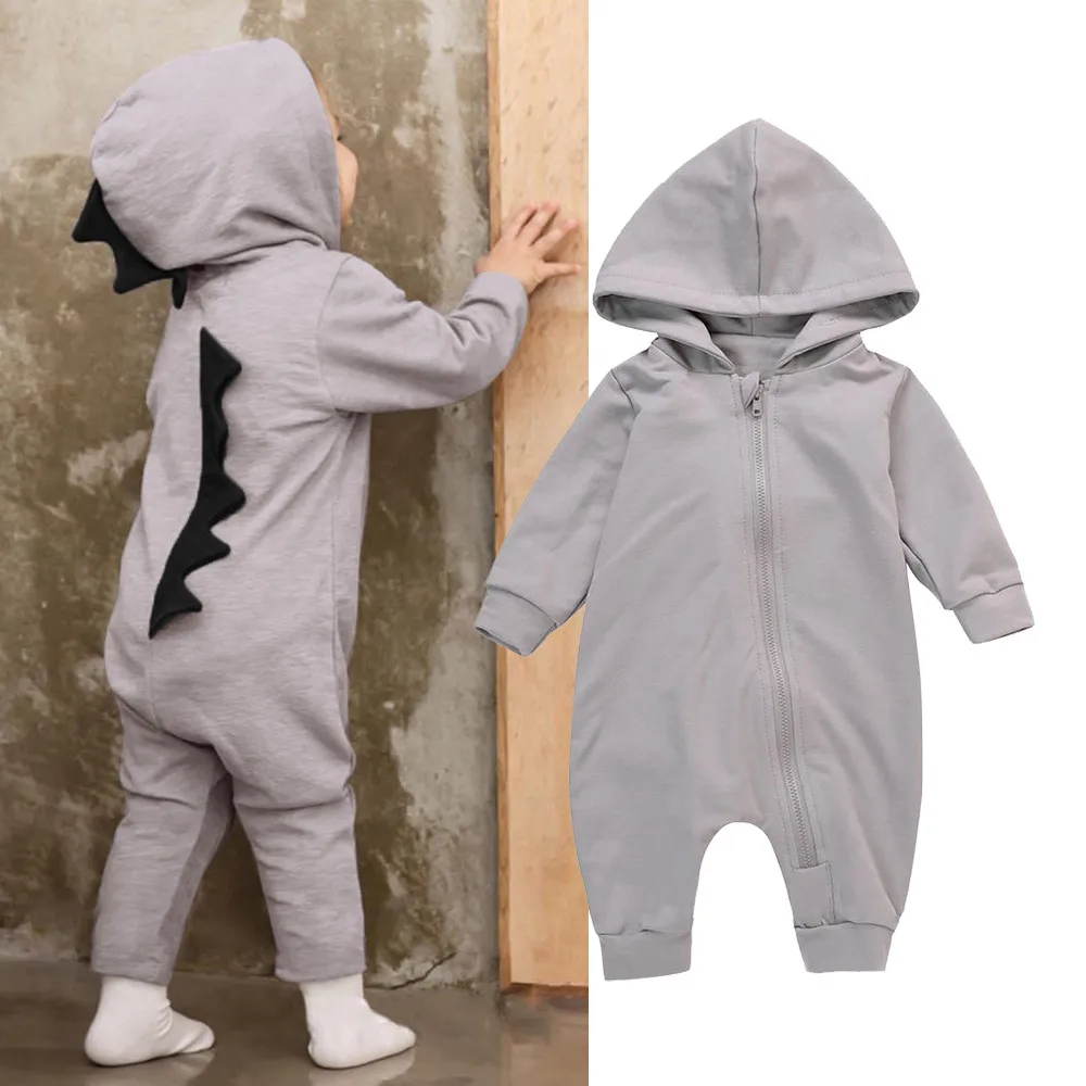 

Fashion Newborn Unisex Infant Baby Boy Girl Hooded Dinosaur Romper Cotton Jumpsuit Outfits Clothes clothes