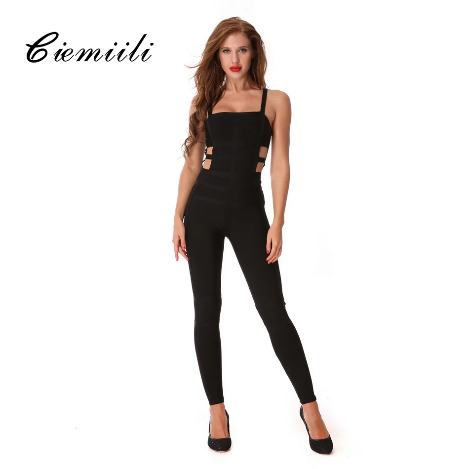 CIEMIILI 2018 النساء أحدث ضمادة حللا Bodycon المدرج مساء حزب داخلية المشاهير كارداشيان Playsuits شحن مجاني