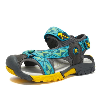 

MudiPanda green beach summer tide Baotou sandals boys sandals children's baby shoes Kids beach shoes non-slip wear sandals