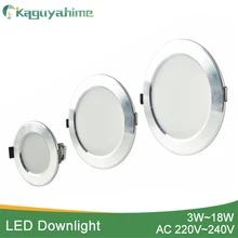 Kaguyahime 1 шт./4 шт. светодиодный панельный светильник 220 В Точечный светильник ультра тонкий встраиваемый светильник светодиодный освещение для кухни 5 Вт 9 Вт 12 Вт 18 Вт