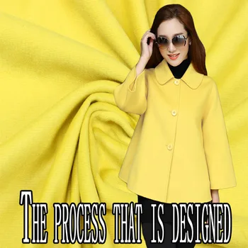 

Yellow twill with wool cashmere fabric autumn and winter special coat wool fabric thick wool cashmere fabric cashmere cloth