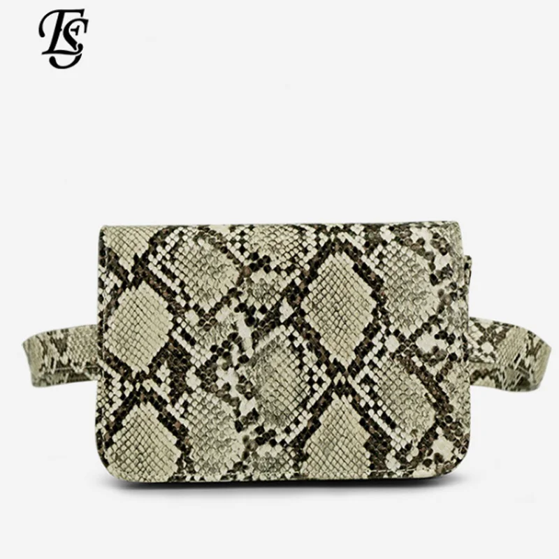 

E.SHUNFA women bag Women's Messenger Bag fashion Snake pattern Waist pack Women shoulder bag Chest bag Crossbody Bag handbag