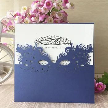 

45pcs Pearl Paper Unique Mask Design Initations Cards Carnival Invitations Greeting Card Thank You Rewards Gift