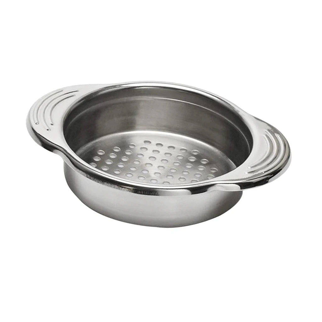 Stainless Steel Silver Can Tin Round Hole Strainer Drainer Liquid Drain Home
