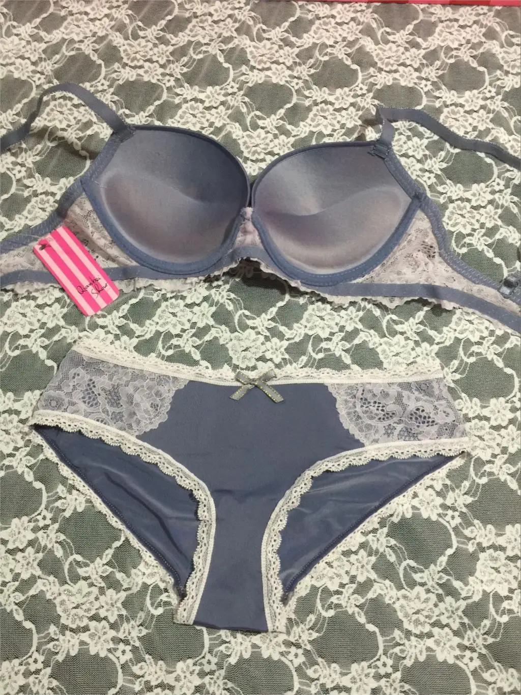 Newest Spell Color Sexy Women Bra Sets Lace Embroidery VS Bra Push Up Underwear Bras Brief Sets
