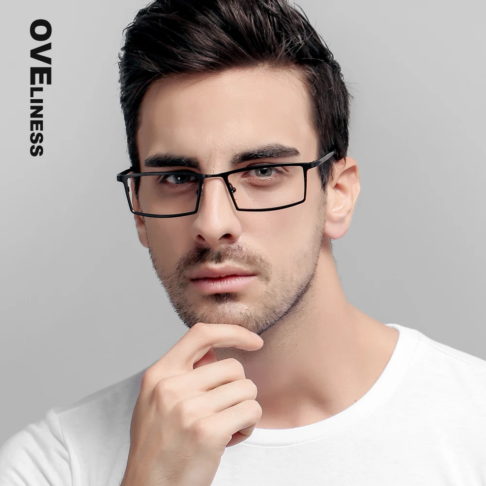 Titanium Eyeglasses Frames Men Clear Lens Glasses Vintage