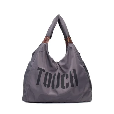 Большая сумка на плечо Большая вместительная нейлоновая водонепроницаемая сумка для отдыха или путешествий для Женщин Легкая практичная новая посылка - Цвет: Серый