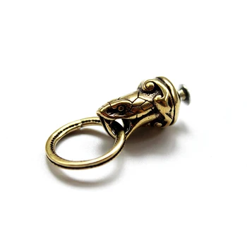 

New! Snake Head Brass Python Head EDC Knife Beads Pendant Zipper Head Pendulum Purse Belt Accessories EDC Multi Tools