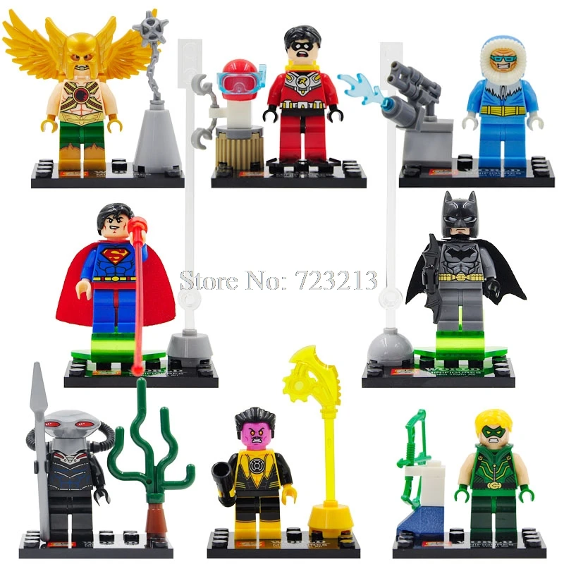 

Single Sale SY283 Super Hero Figure Hawkman Mister Freeze Robin Batman Superman Arrow Batman Building Blocks Models Bricks Toys