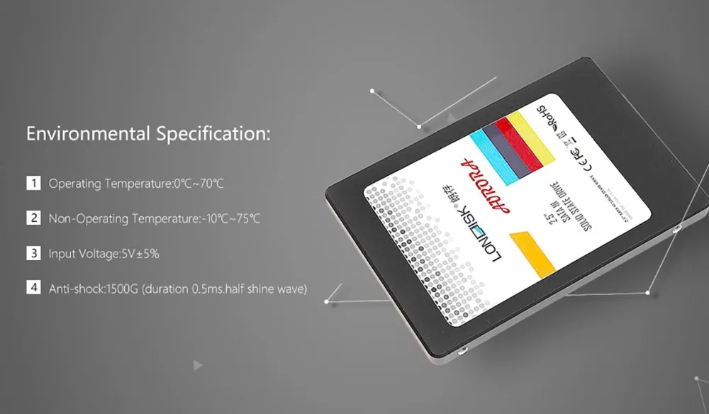 LONDISK SSD Внутренний твердотельный диск 120 ГБ Жесткий диск SATA3 2.5 Внутренний стиль для ноутбуков