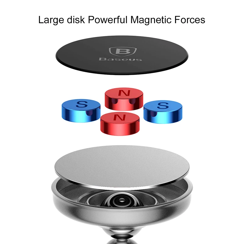  Baseus Universal Car Phone Holder Magnetic Car Mount Stand For iPhone Xs Max X Samsung Magnet Smart