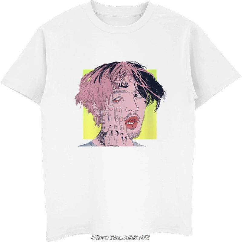 

Hip Hop lil peep Rapper funny cool Printing T Shirt Mens short Sleeve O-neck tees tops Men harajuku streetwear