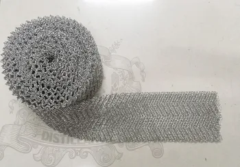 Mesh for distillation,  stainless steel AISI304 length 1m, width 10cm , 6 wire.