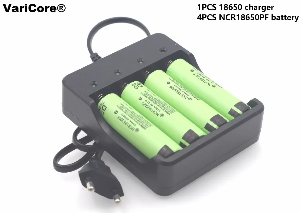 4 шт.. Новый оригинальный аккумулятор 18650 3 7 V NCR18650PF 2900 mAh литий-ионный + 1x18650