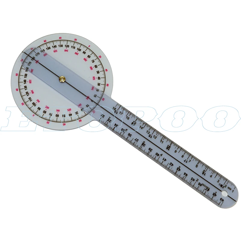 1 комплект 6 шт. Гониометр спинного пальца транспортировщик полезный мульти-угол линейки медицинский спинномозговой линейки 180/360 градусов измерительный инструмент