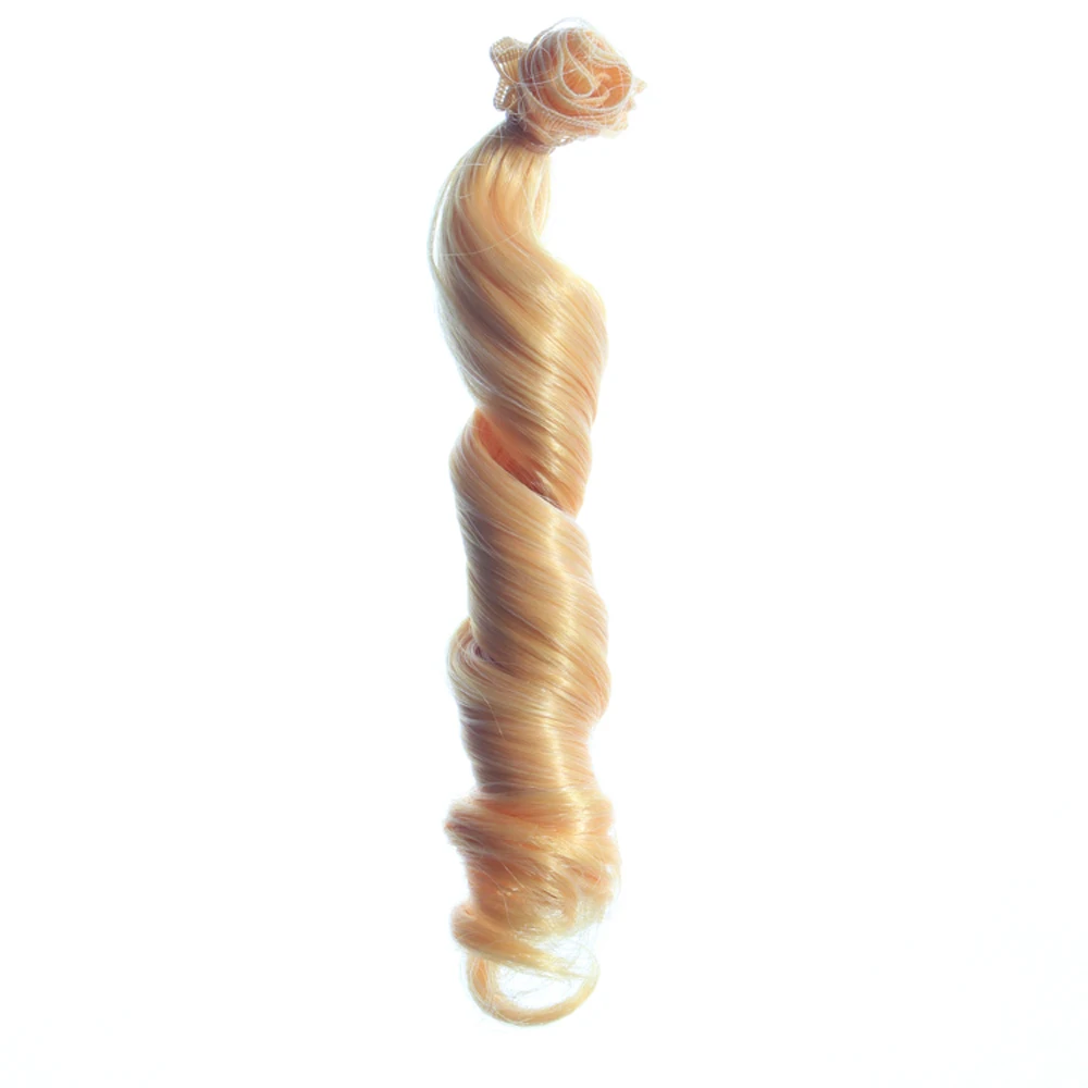 Кукольный парик 15 см* 100 см, римские кудрявые высокотемпературные волокна, BJD, SD парики, сделай сам, волнистые волосы, аксессуары для кукол - Цвет: 15cm doll wig