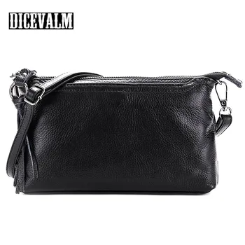 

Real Genuine Leather Women Messenger Bags Crossbody For Women Shoulder Bag Small Tassel Female Handbag Cow Leather Casual Flap
