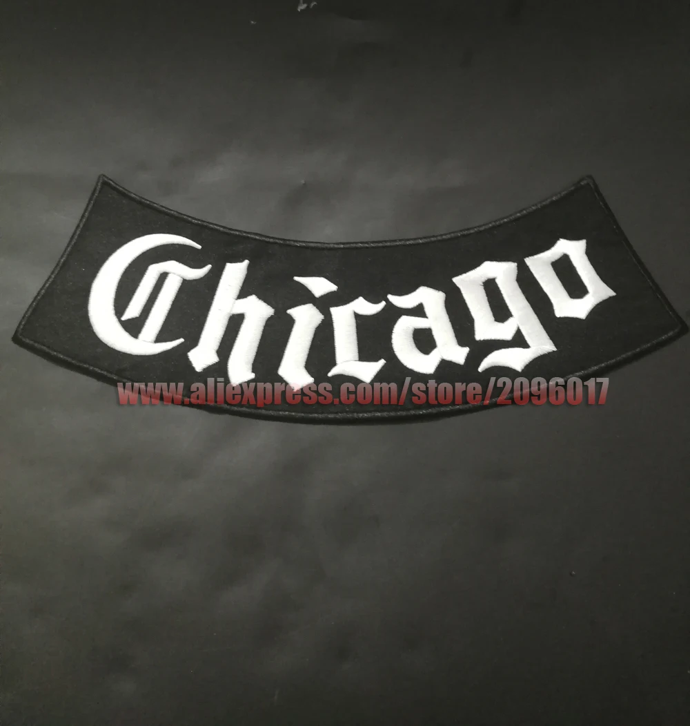 

Chicago Iron On Outlaws Patches for Jacket Motorcycle clothing sticker jacket vest harley badges appliques biker motor patch