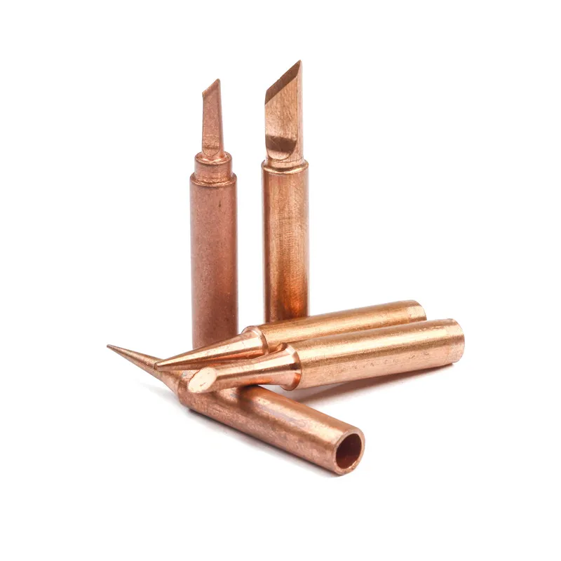 

5Pcs Soldering Iron Tip Pure Copper Lead-free 900M-T For Hakko Soldering Rework Station Soldering Iron Tip