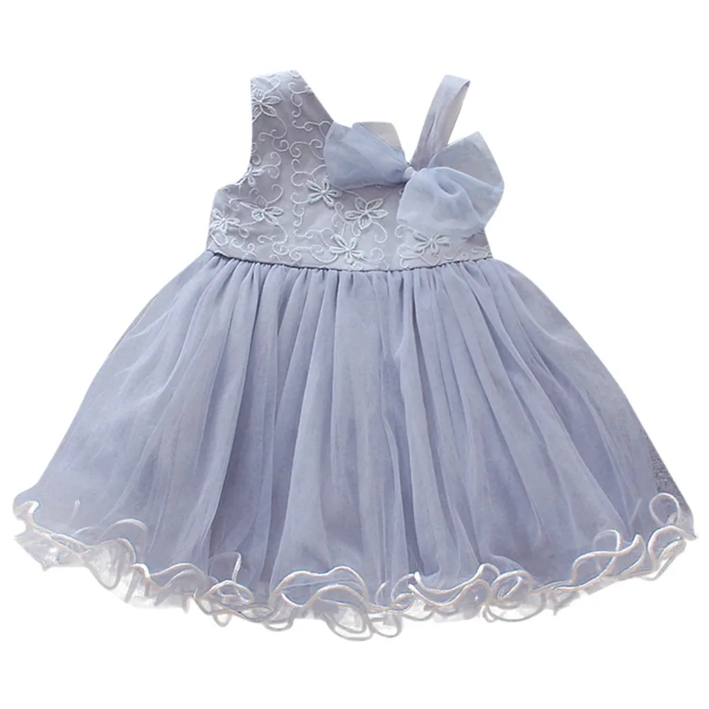 Toddler Baby Girls Sleeveless Solid Tulle Dress for Girl Floral Party