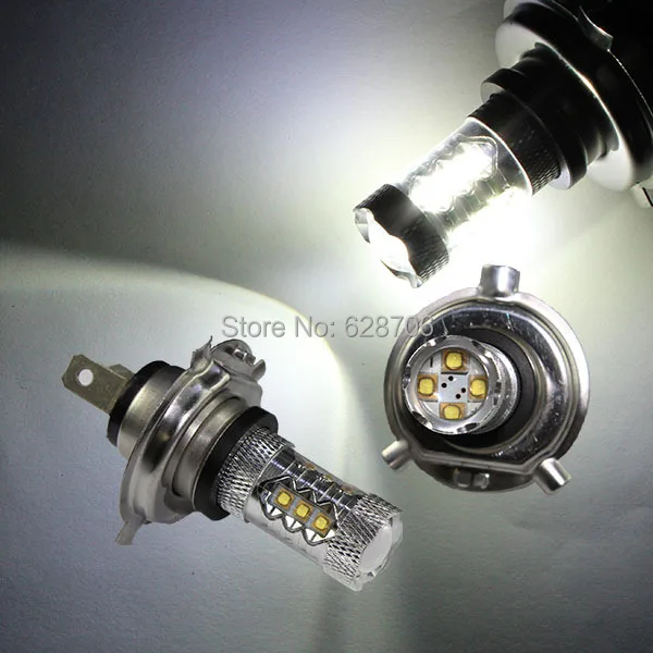 H4 80 Вт 16x CREE светодиодный автомобильные белые фасветильник ближнего и дальнего