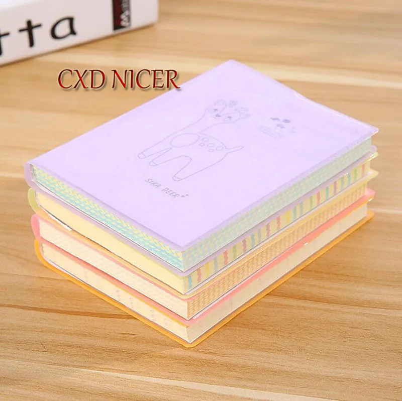 

Extra Thick Diary Plum Deer Small Notebook 100 Page Graffiti Soft Cover Pockets Notepad School Supplies Gift DD1647