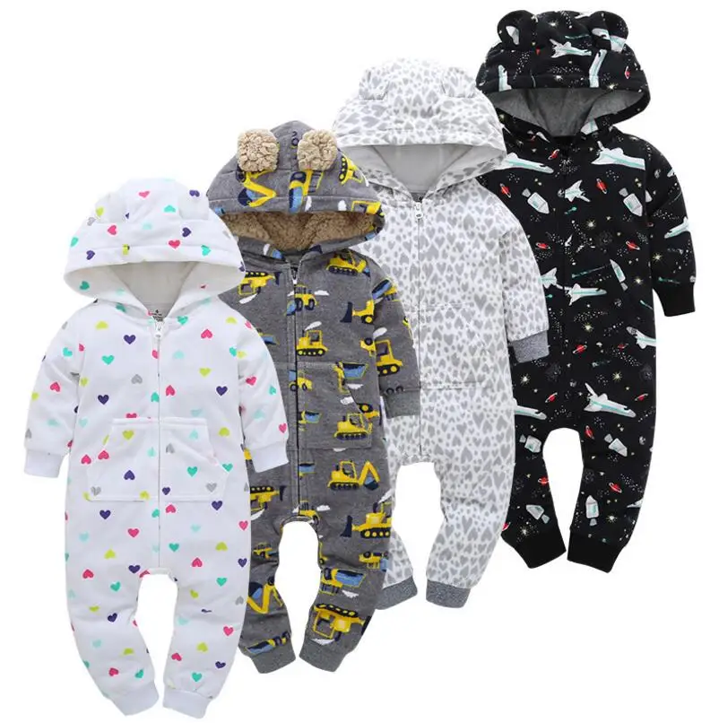 

Newborn Bebe Jumpsuit baby Rompers Baby Boy Girl Cute truck Romper Sheep Fleece Infant Babies Clothes Meninas Jumpsuit