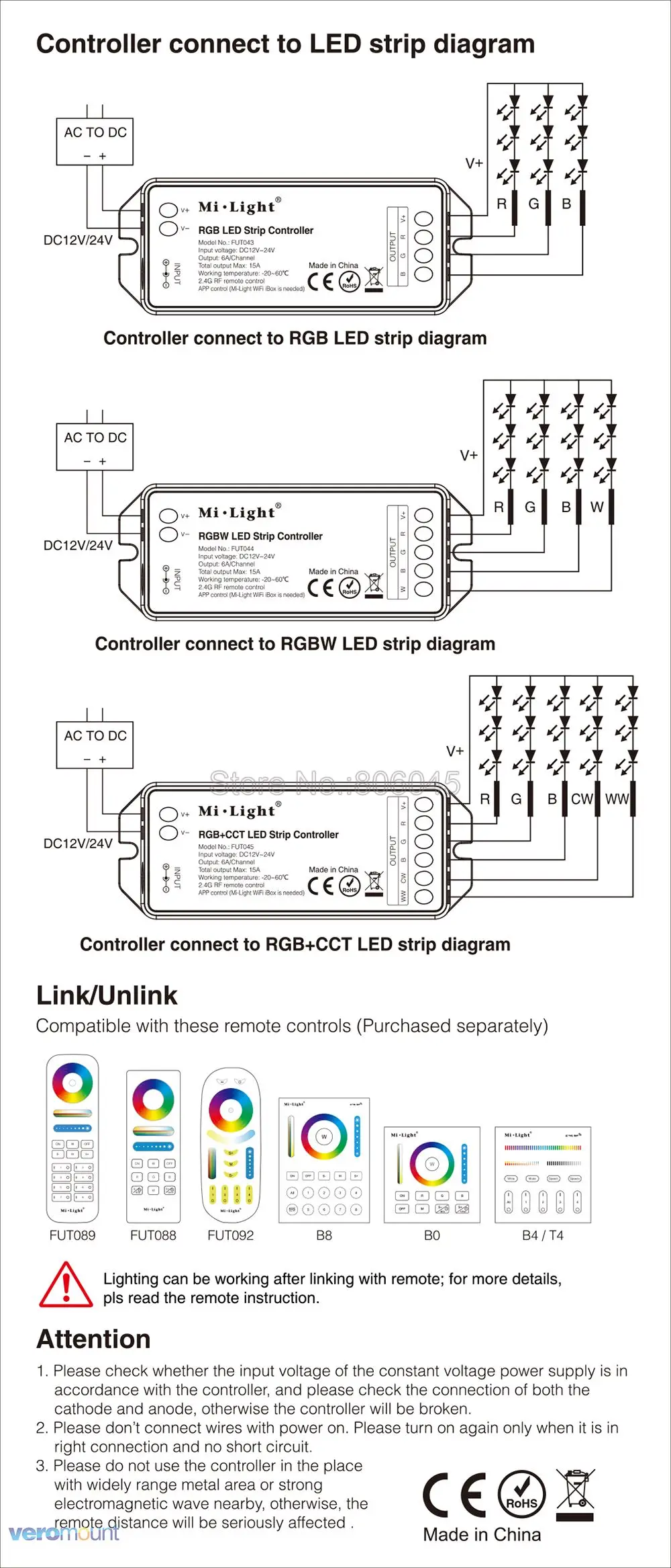 FUT044 DC12V 24 В 15A Mi. Светильник 2,4G беспроводной RGBW светодиодный контроллер FUT044 WiFi совместимый для RGBCW RGBWW светодиодные ленты