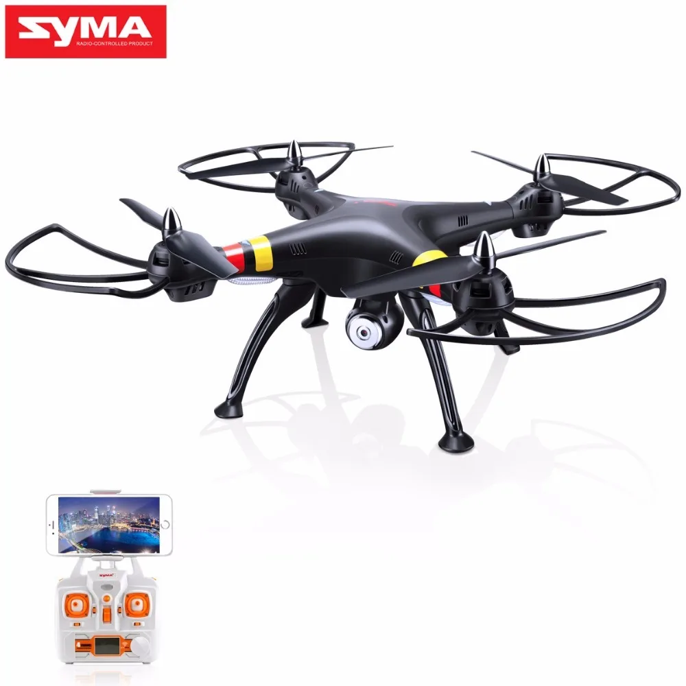 

SYMA X8W Drone with Camera WiFi Real-time 2.4G 4CH 6 Axis dron Selfie profissional RC Quadcopter RTF RC Helicopter Black Color