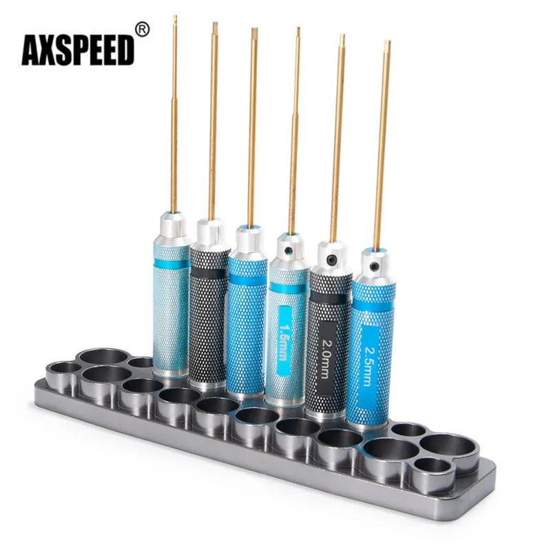 AXSPEED Aluminum 20 Slots Tools Sockets Screwdriver Holder Stand Display Tray for RC Crawler Boat | Игрушки и хобби