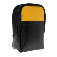 PU Leather Multimeter Carry Bag for Handheld Multimeter Tester Pockets Organizer Storage Bag
