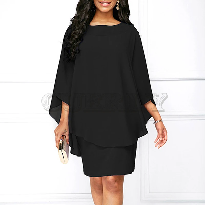 

Hot Sale Solid Color O-Neck Women Mini Dress 2019 Summer Style Casual Loose Plus Size Dresses CUERLY Casual Beach Dress