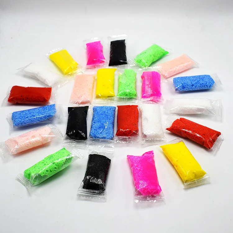

Color Snow mud Fluffy Floam Slime antistress slime diy bead slime toy for Kid puzzle Toy intelligent Sludge Mud Toy light clay