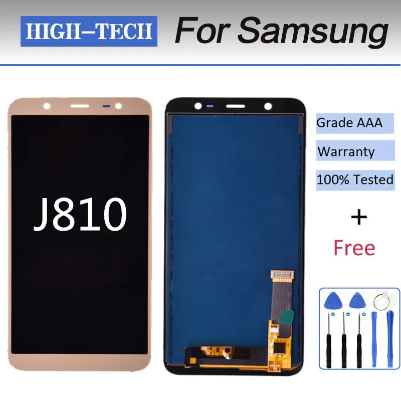 

AAA lCD Adjust Brightness Screen J810M For Samsung Galaxy J8 2018 J810 SM-J810 LCD Display Touch Screen Digitizer Replacement