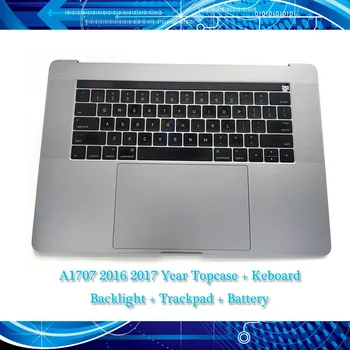 

A1707 Topcase Keyboard US English Trackpad Touch Bar Silver Grey for Macbook Pro 15" A1707 Top Cover Battery A1820 2016 2017 Yea