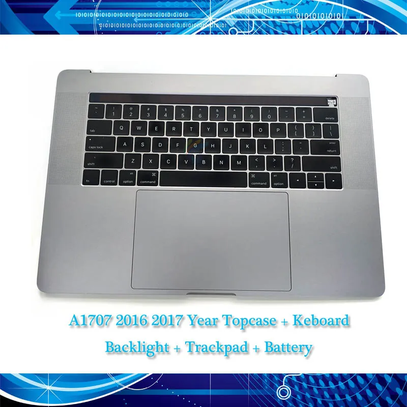 Клавиатура A1707 US английская трекпад сенсорная панель серебристо серая для Macbook Pro