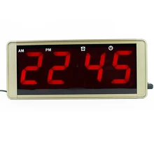 Ultra large display LED digital wall clock metal case plug for free frozen alarm clock led electronic table clock despertador