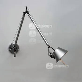 

Simple modern American country retro mirror front wall light creative bedside bedroom living room study long arm wall lamp XU