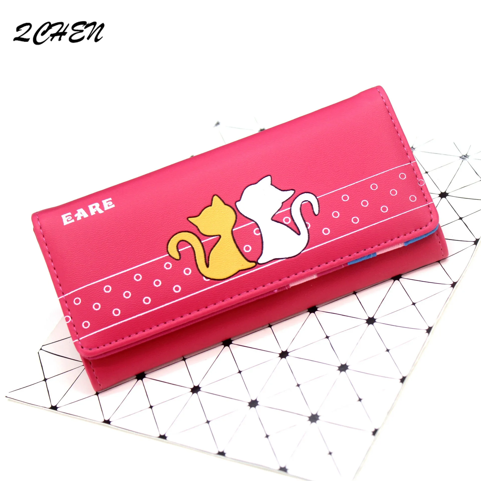 Women Wallets Small Fashion Brand Leather Purse Ladies Card Bag Cat Women Clutch Women Female Purse Money Clip Wallets 310