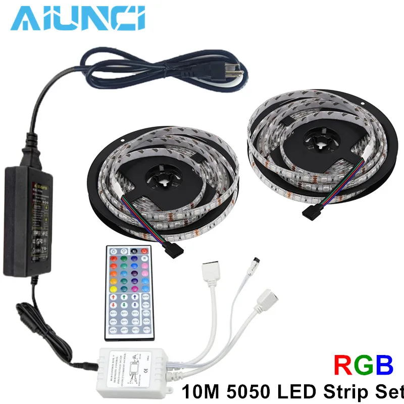 Водонепроницаемая светодиодная лента RGB 5 м/10 м SMD 5050 светильник пульт