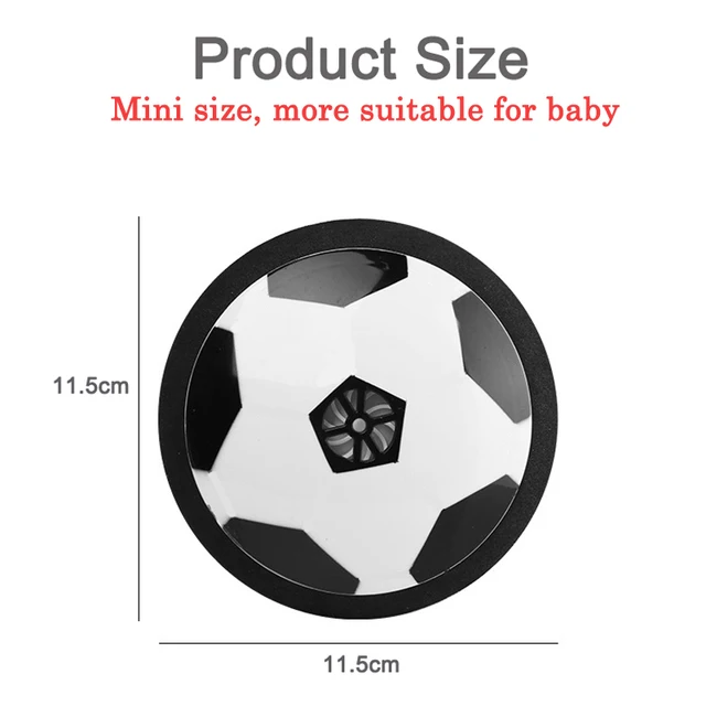 New 1Pcs Funny LED Light Flashing Arrival Air Power Soccer Ball Disc Indoor Football Toy Multi-surface Hovering And Gliding Toy
