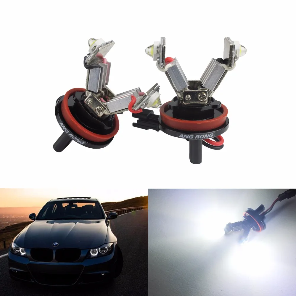 Ampoules LED Angel Eyes H8 12W Blanc Phare Lampe BMW Serie 3 E90 E91 E92 M3 E93
