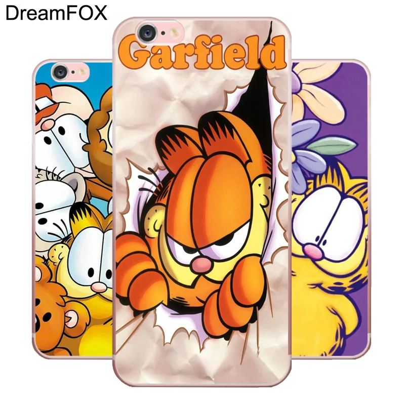 

DREAMFOX N031 Garfield Funny Soft TPU Silicone Cover For Apple iPhone XR XS Max 8 X 7 6 6S Plus 5 5S SE 5C 4 4S Case