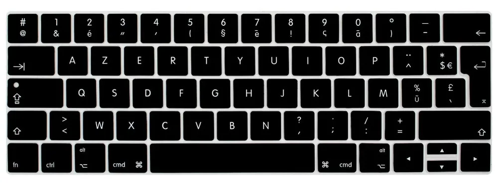 AZERTY французский ЕС Силиконовый чехол для клавиатуры Чехол нового MacBook Pro 13 &quotA1706
