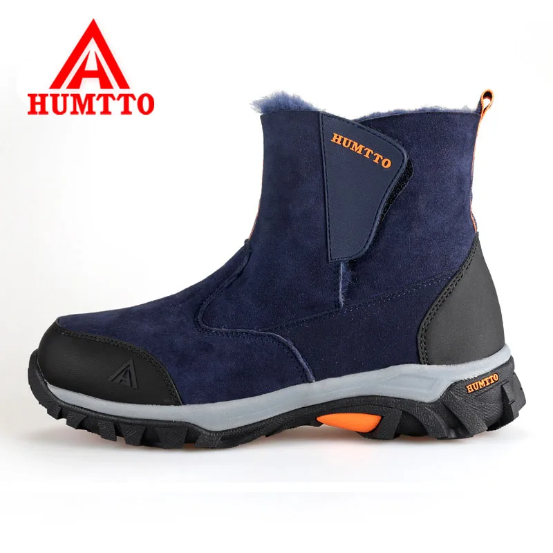 

HUMTTO Men & Women Warm Hiking Shoes Outdoor Genuine Leather Sports Trekking Shoes Antiskid Winter Women Hiking Snow Botas