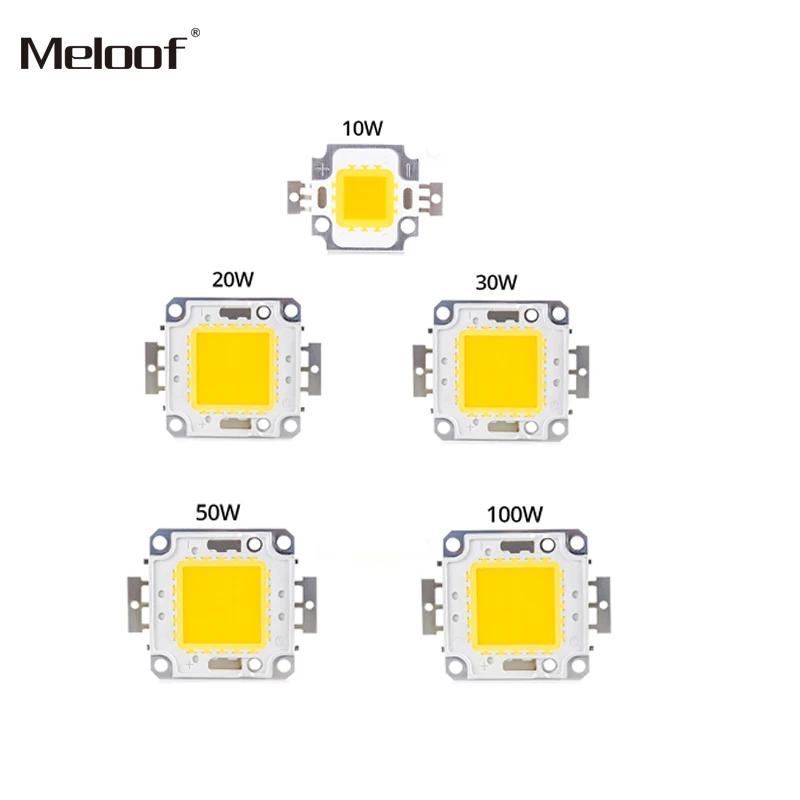 1 шт Высокое Мощность мощностью 10 Вт, 20 Вт, 30 Вт, 50 Вт 100 Вт COB Интегрированный Светодиодный светильник диодный чип DC 12V 32V постоянного тока для DIY светодиодный прожектор светильник Точечный светильник лампа светодиодный бусины